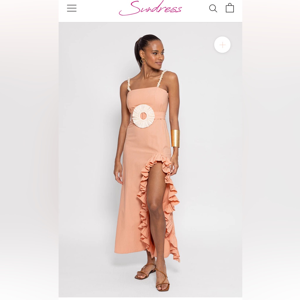 Sundress Francine Long Dress Nude Xs
